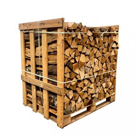 Halbpalette – 25 cm – Hartholzmischung – Palette 1 m³ – 1,5 Ster – Gather Brennholz