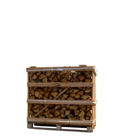 Kiste mit extrem trockenem Eichenbrennholz (1,1 m³) – Gather Brennholz
