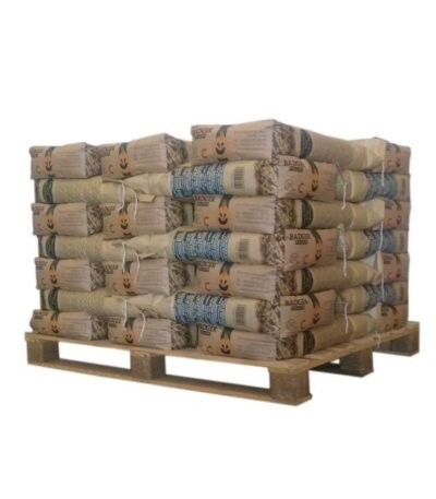 PELLET BADGER – 1/2 Palette mit 35 Säcken à 15 kg – Gather Brennholz