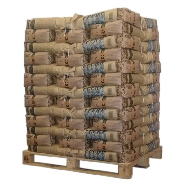 Pellet Badger – Palette mit 65 Säcken zu 15 kg – Gather Brennholz