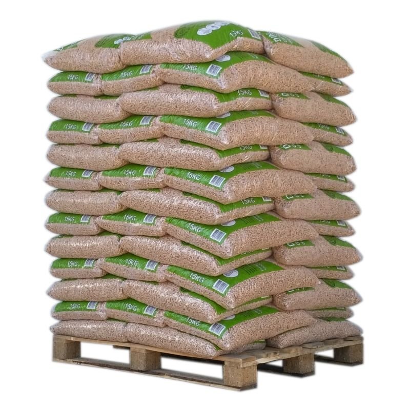 Pellet DIN Pellets – Palette mit 65 Säcken zu 15 kg – Gather Brennholz