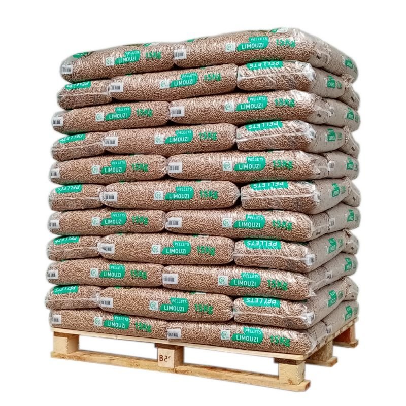 Pellet Limouzi – Palette mit 66 Säcken zu 15 kg – Gather Brennholz