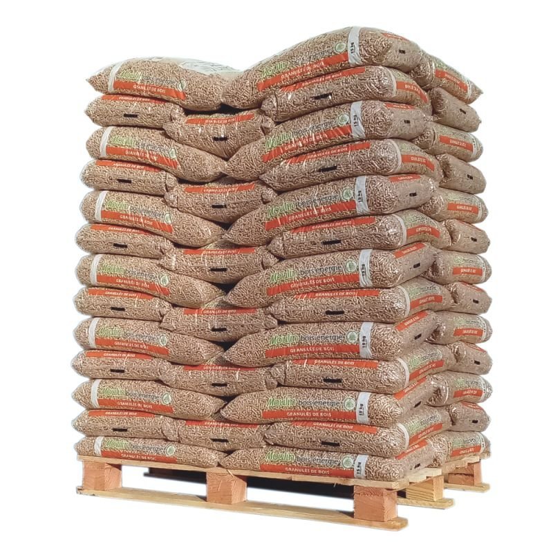 Pellet Moulin Bois Energie – Palette mit 65 Säcken zu 15 kg – Gather Brennholz