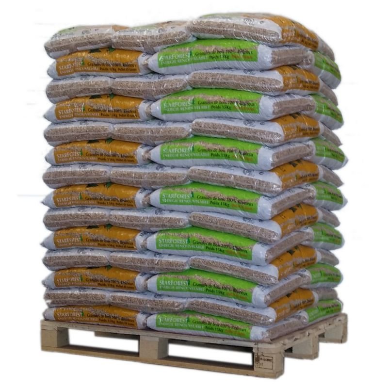 Pellet Starforest – Palette mit 70 Säcken zu 15 kg – Gather Brennholz