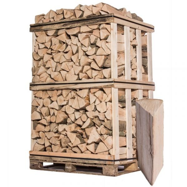 Scheitholz – 33 cm – Mischung aus Hartholz – Palette 2 m³ – 2,9 Ster – Gather Brennholz