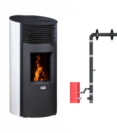 Separater Luftkammer-Pelletofen Roméo + Dinak 9 kW mit Wanddurchführungssatz – Gather Brennholz