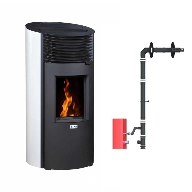 Separater Luftkammer-Pelletofen Roméo + Dinak 9 kW mit Wanddurchführungssatz – Gather Brennholz